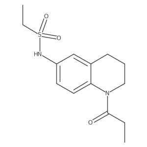 N-(1-propionyl-1,2,3,4-tetrahydroquinolin-6-yl)ethanesulfonamide结构式