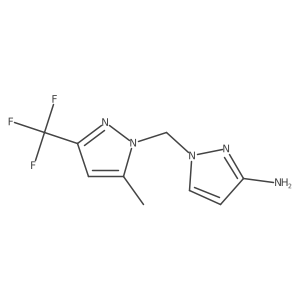 1-[[5-Methyl-3-(trifluoromethyl)-1H-pyrazol-1-yl]methyl]-1H-pyrazol-3-amine结构式