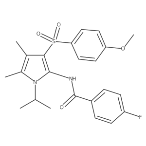 4-fluoro-N-{3-[(4-methoxyphenyl)sulfonyl]-4,5-dimethyl-1-(propan-2-yl)-1H-pyrrol-2-yl}benzamide Structure