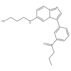Ethyl 3-(6-(3-hydroxypropylamino)imidazo[1,2-b]pyridazin-3-yl)benzoate结构式