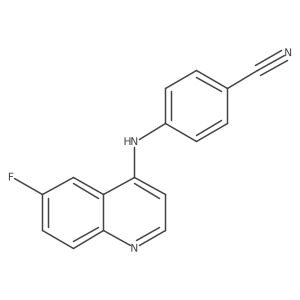 4-((6-Fluoroquinolin-4-yl)amino)benzonitrile Structure