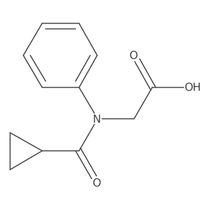 N-(cyclopropanecarbonyl)-N-phenylglycine结构式