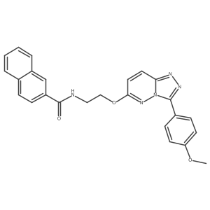 N-(2-((3-(4-methoxyphenyl)-[1,2,4]triazolo[4,3-b]pyridazin-6-yl)oxy)ethyl)-2-naphthamide结构式