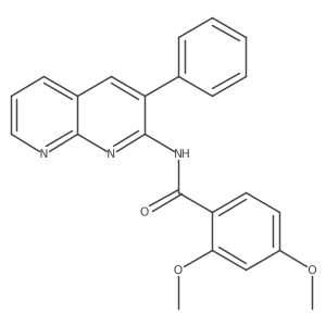2,4-dimethoxy-N-(3-phenyl-1,8-naphthyridin-2-yl)benzamide Structure