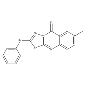 7-methyl-2-(phenylamino)-5H-[1,3,4]thiadiazolo[2,3-b]quinazolin-5-one结构式