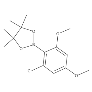 2-(2-Chloro-4,6-dimethoxyphenyl)-4,4,5,5-tetramethyl-1,3,2-dioxaborolane结构式