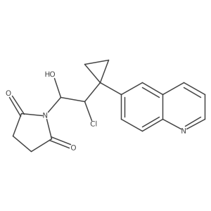 1-[2-Chloro-1-hydroxy-2-(1-quinolin-6-ylcyclopropyl)ethyl]pyrrolidine-2,5-dione Structure