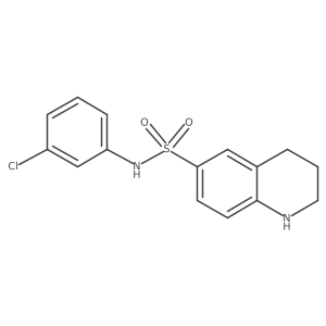 N-(3-chlorophenyl)-1,2,3,4-tetrahydroquinoline-6-sulfonamide Structure