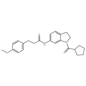 N-(1-(cyclopentanecarbonyl)indolin-6-yl)-3-(4-methoxyphenyl)propanamide Structure