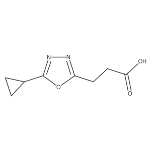 3-(5-Cyclopropyl-1,3,4-oxadiazol-2-yl)propanoic acid结构式