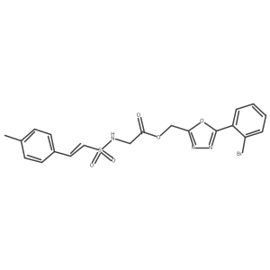 [5-(2-Bromophenyl)-1,3,4-oxadiazol-2-yl]methyl 2-[2-(4-methylphenyl)ethenesulfonamido]acetate Structure