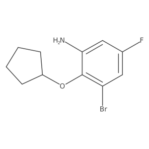3-Bromo-2-(cyclopentyloxy)-5-fluoroaniline Structure