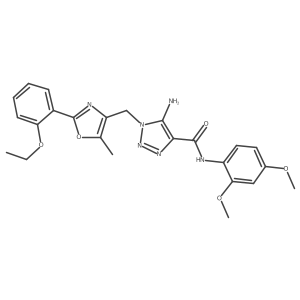 5-amino-N-(2,4-dimethoxyphenyl)-1-{[2-(2-ethoxyphenyl)-5-methyl-1,3-oxazol-4-yl]methyl}-1H-1,2,3-triazole-4-carboxamide Structure