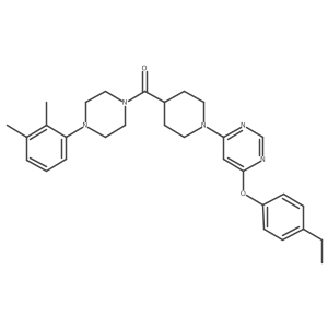 (4-(2,3-Dimethylphenyl)piperazin-1-yl)(1-(6-(4-ethylphenoxy)pyrimidin-4-yl)piperidin-4-yl)methanone结构式