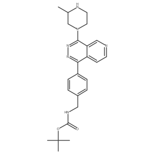 1,1-Dimethylethyl N-[[4-[4-[(3S)-3-methyl-1-piperazinyl]pyrido[3,4-d]pyridazin-1-yl]phenyl]methyl]carbamate Structure