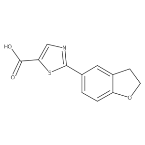 2-(2,3-Dihydro-1-benzofuran-5-yl)-1,3-thiazole-5-carboxylic acid结构式