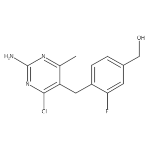 (4-((2-Amino-4-chloro-6-methylpyrimidin-5-yl)methyl)-3-fluorophenyl)methanol Structure