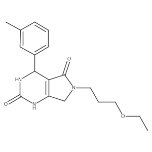 6-(3-ethoxypropyl)-4-(3-methylphenyl)-3,4,6,7-tetrahydro-1H-pyrrolo[3,4-d]pyrimidine-2,5-dione Structure