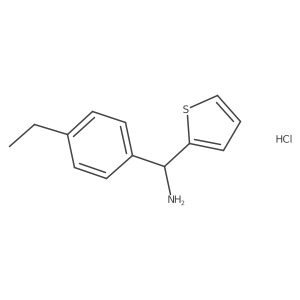 (4-Ethylphenyl)(thiophen-2-yl)methanamine hydrochloride结构式