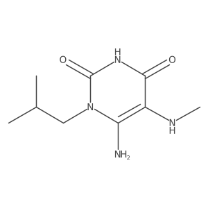 6-Amino-1-isobutyl-5-(methylamino)pyrimidine-2,4(1H,3H)-dione结构式