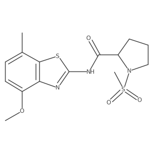 N-(4-methoxy-7-methylbenzo[d]thiazol-2-yl)-1-(methylsulfonyl)pyrrolidine-2-carboxamide结构式