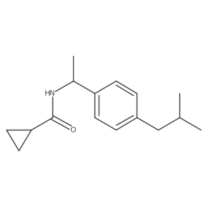 N-{1-[4-(2-methylpropyl)phenyl]ethyl}cyclopropanecarboxamide结构式