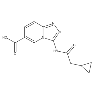 3-(2-Cyclopropylacetamido)-[1,2,4]triazolo[4,3-a]pyridine-6-carboxylic acid Structure