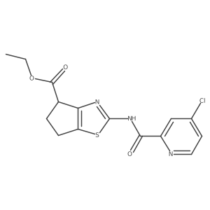 ethyl 2-[(4-chloropyridine-2-carbonyl)amino]-5,6-dihydro-4H-cyclopenta[d]thiazole-4-carboxylate Structure