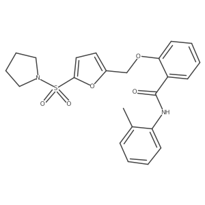 2-((5-(pyrrolidin-1-ylsulfonyl)furan-2-yl)methoxy)-N-(o-tolyl)benzamide结构式