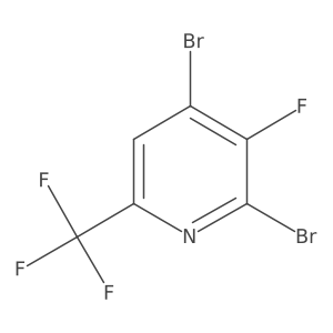 2,4-Dibromo-3-fluoro-6-(trifluoromethyl)pyridine Structure