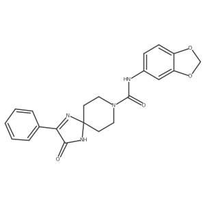 N-(benzo[d][1,3]dioxol-5-yl)-3-oxo-2-phenyl-1,4,8-triazaspiro[4.5]dec-1-ene-8-carboxamide Structure