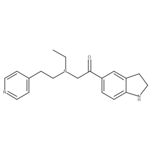 Ethanone,1-(2,3-dihydro-1h-indol-5-yl)-2-[ethyl[2-(4-pyridinyl)ethyl]amino]-结构式