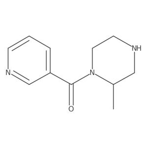 2-Methyl-1-(pyridine-3-carbonyl)piperazine Structure