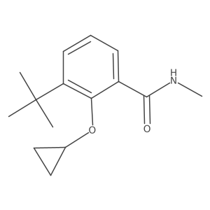3-Tert-butyl-2-cyclopropoxy-N-methylbenzamide结构式