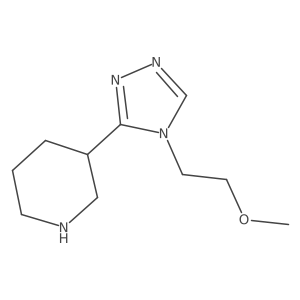 3-(4-(2-methoxyethyl)-4H-1,2,4-triazol-3-yl)piperidine Structure