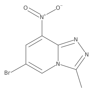 6-Bromo-3-methyl-8-nitro-[1,2,4]triazolo[4,3-a]pyridine结构式