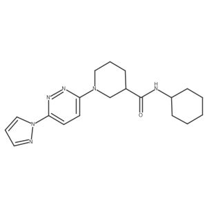 1-(6-(1H-pyrazol-1-yl)pyridazin-3-yl)-N-cyclohexylpiperidine-3-carboxamide结构式