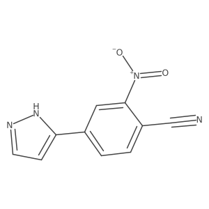 2-nitro-4-(1H-pyrazol-5-yl)benzonitrile结构式