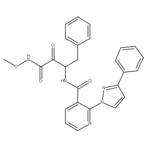 N-(4-(Methoxyamino)-3,4-dioxo-1-phenylbutan-2-yl)-2-(3-phenyl-1H-pyrazol-1-yl)nicotinamide Structure