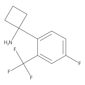 1-[4-Fluoro-2-(trifluoromethyl)phenyl]cyclobutan-1-amine结构式