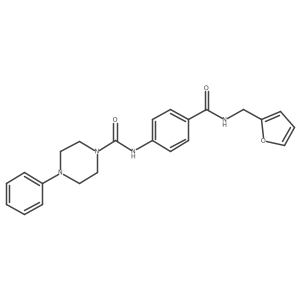 N-{4-[(furan-2-ylmethyl)carbamoyl]phenyl}-4-phenylpiperazine-1-carboxamide Structure