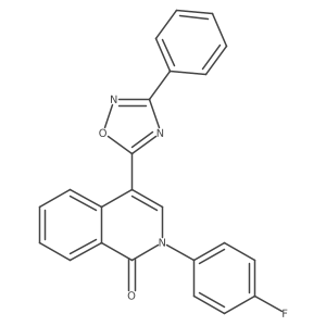 2-(4-fluorophenyl)-4-(3-phenyl-1,2,4-oxadiazol-5-yl)isoquinolin-1(2H)-one Structure