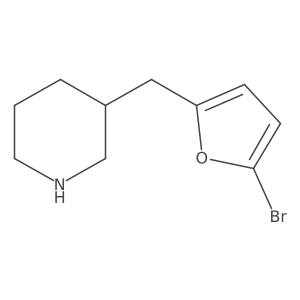 3-[(5-Bromofuran-2-yl)methyl]piperidine Structure