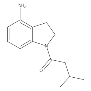 1-(4-amino-2,3-dihydro-1H-indol-1-yl)-3-methylbutan-1-one结构式