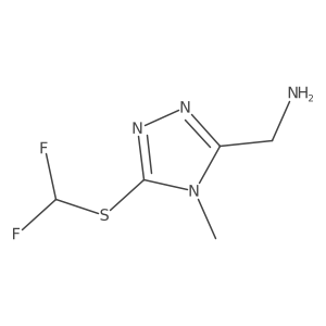 {5-[(difluoromethyl)sulfanyl]-4-methyl-4H-1,2,4-triazol-3-yl}methanamine Structure
