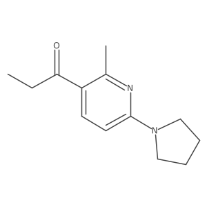 1-(2-Methyl-6-(pyrrolidin-1-yl)pyridin-3-yl)propan-1-one结构式