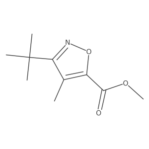 Methyl 3-(tert-butyl)-4-methylisoxazole-5-carboxylate结构式