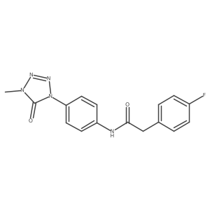2-(4-fluorophenyl)-N-(4-(4-methyl-5-oxo-4,5-dihydro-1H-tetrazol-1-yl)phenyl)acetamide结构式