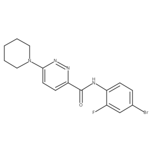 N-(4-bromo-2-fluorophenyl)-6-(piperidin-1-yl)pyridazine-3-carboxamide Structure