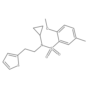 N-cyclopropyl-2-methoxy-5-methyl-N-(2-(thiophen-2-yl)ethyl)benzenesulfonamide Structure